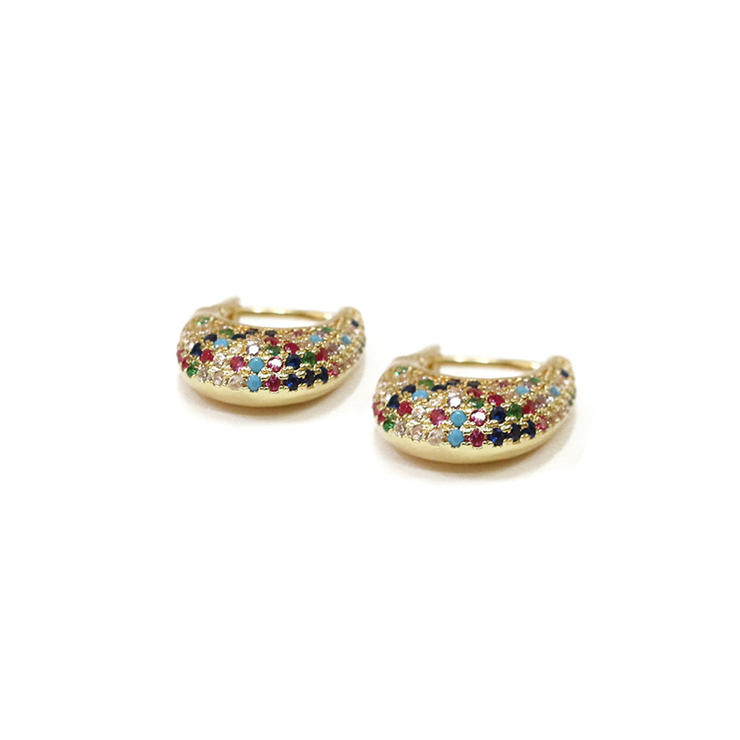 Rainbow Radiance Hoop Earrings