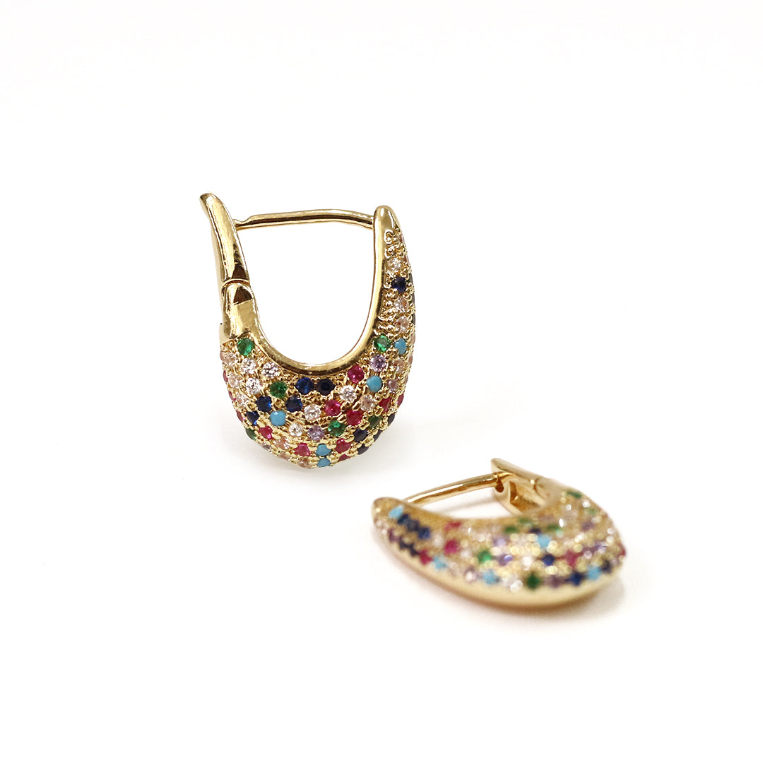 Rainbow Radiance Hoop Earrings