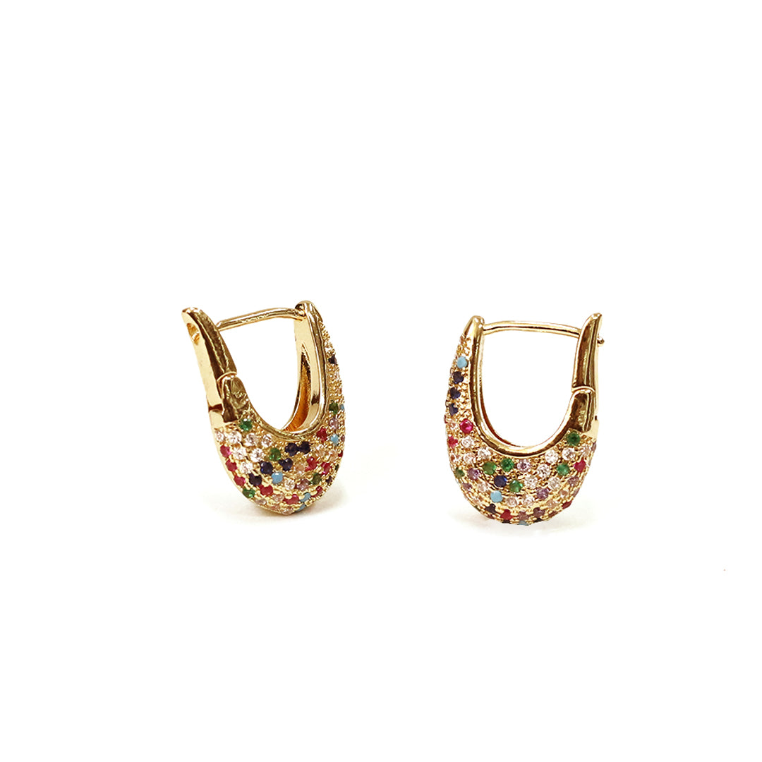Rainbow Radiance Hoop Earrings