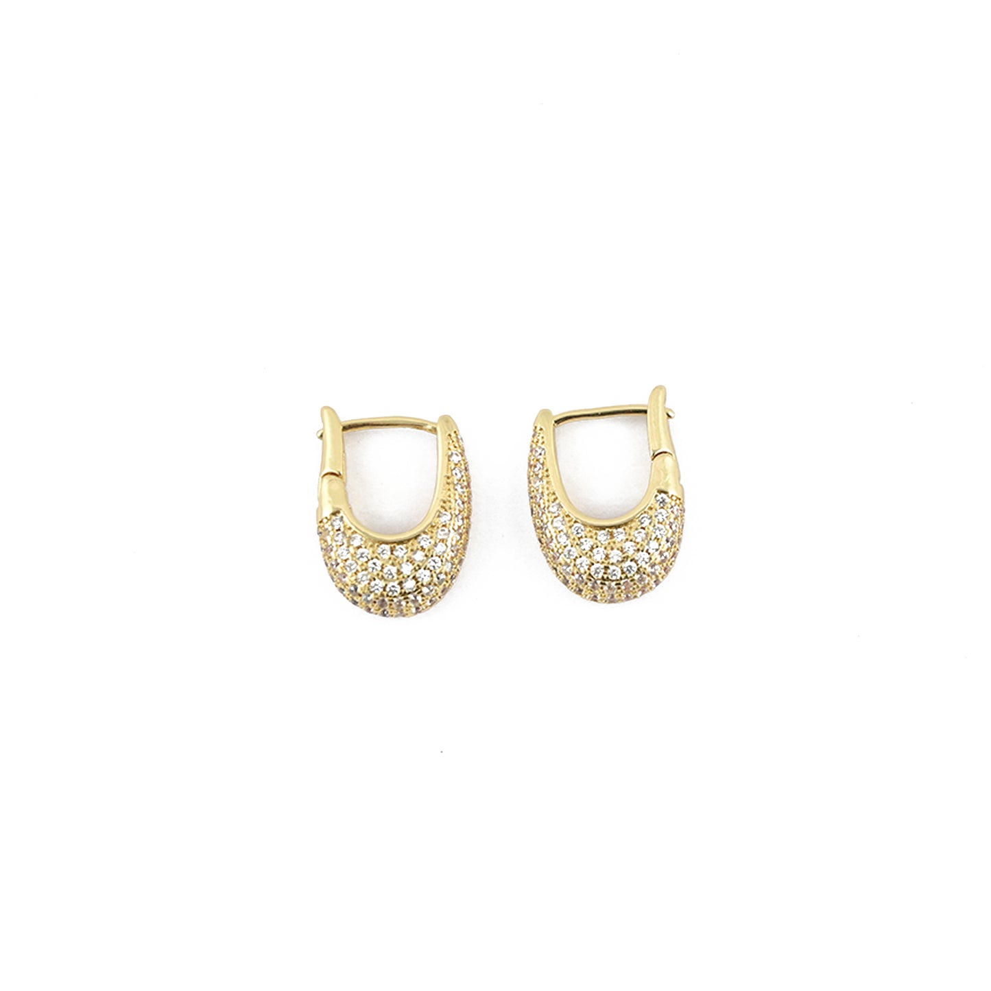 White Radiance Hoop Earrings