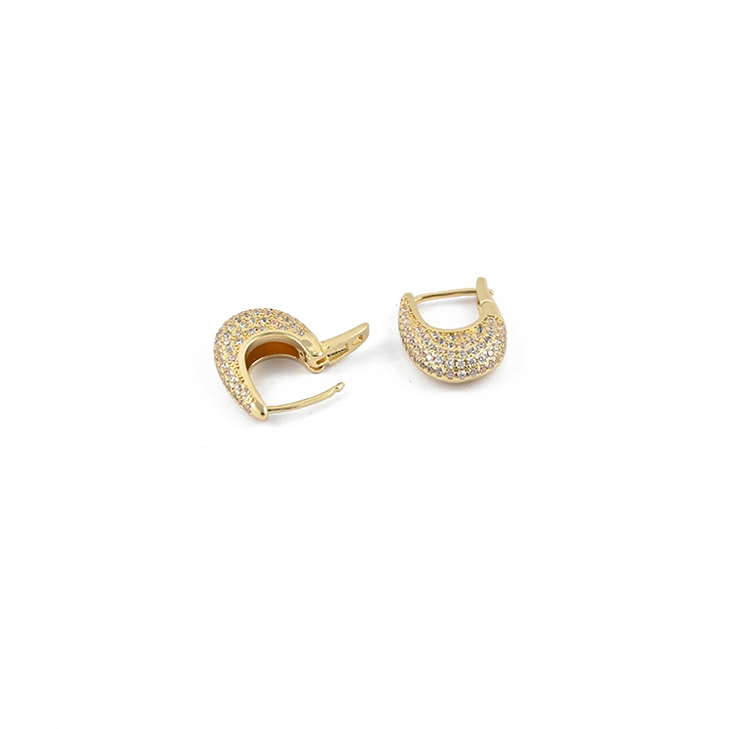 White Radiance Hoop Earrings