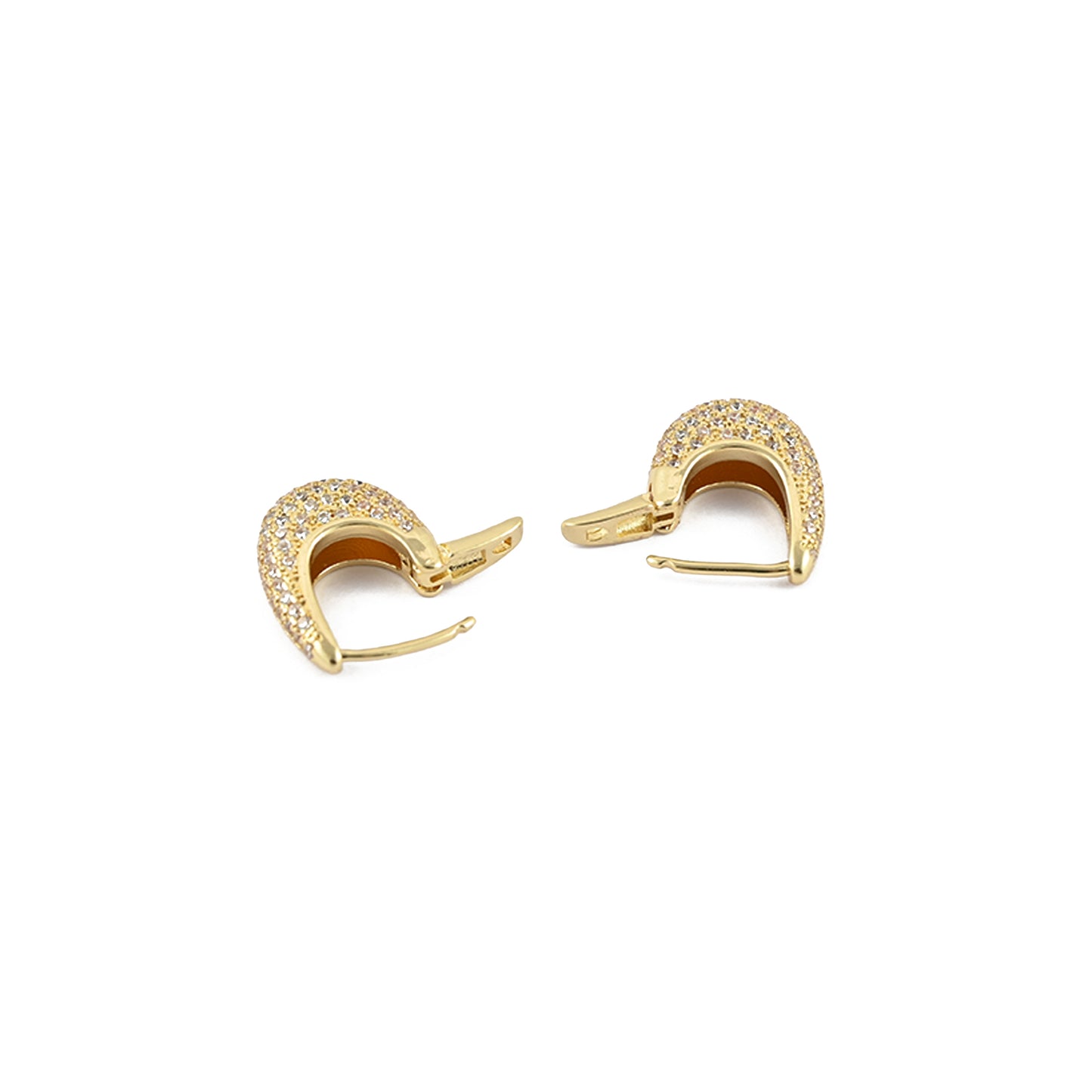 White Radiance Hoop Earrings