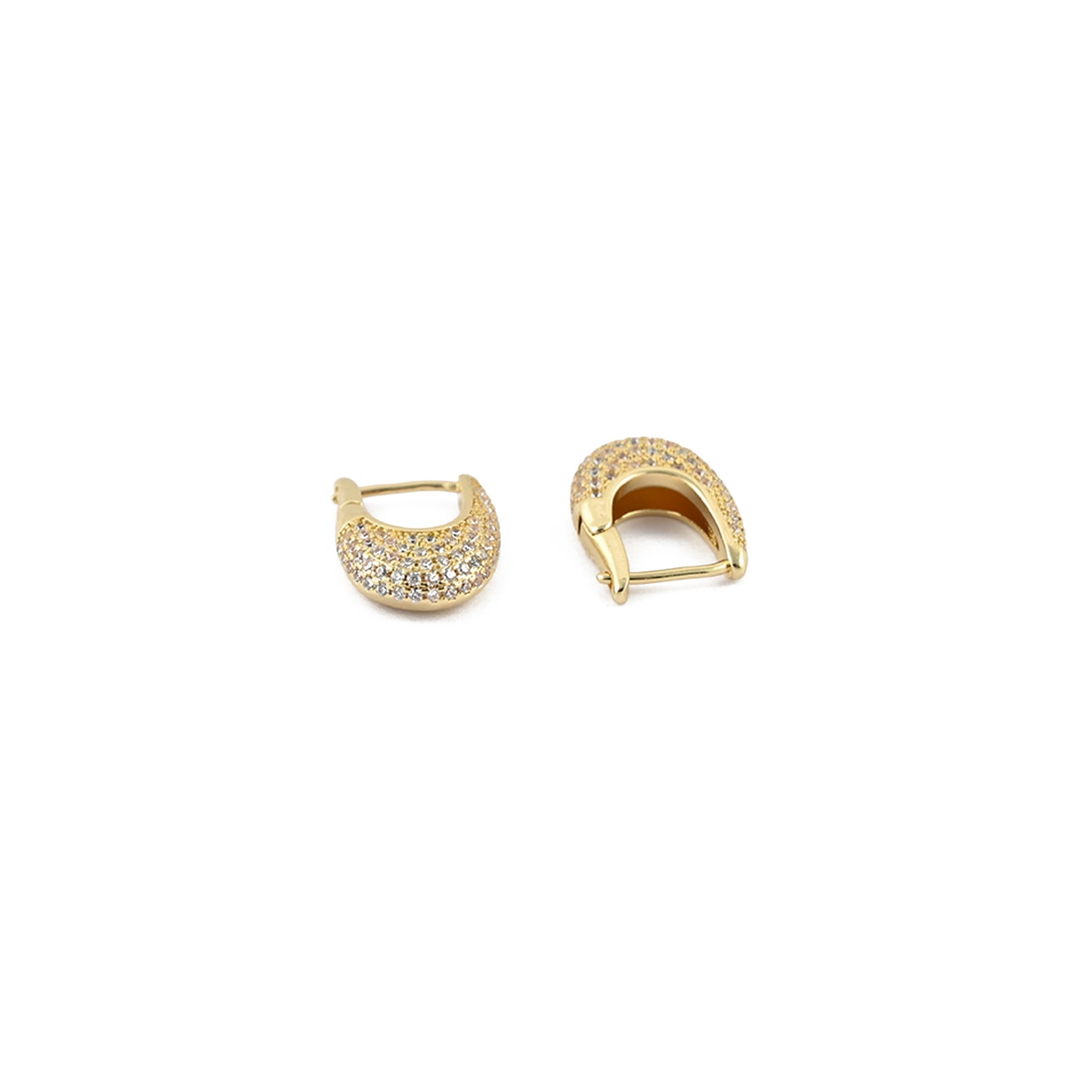 White Radiance Hoop Earrings