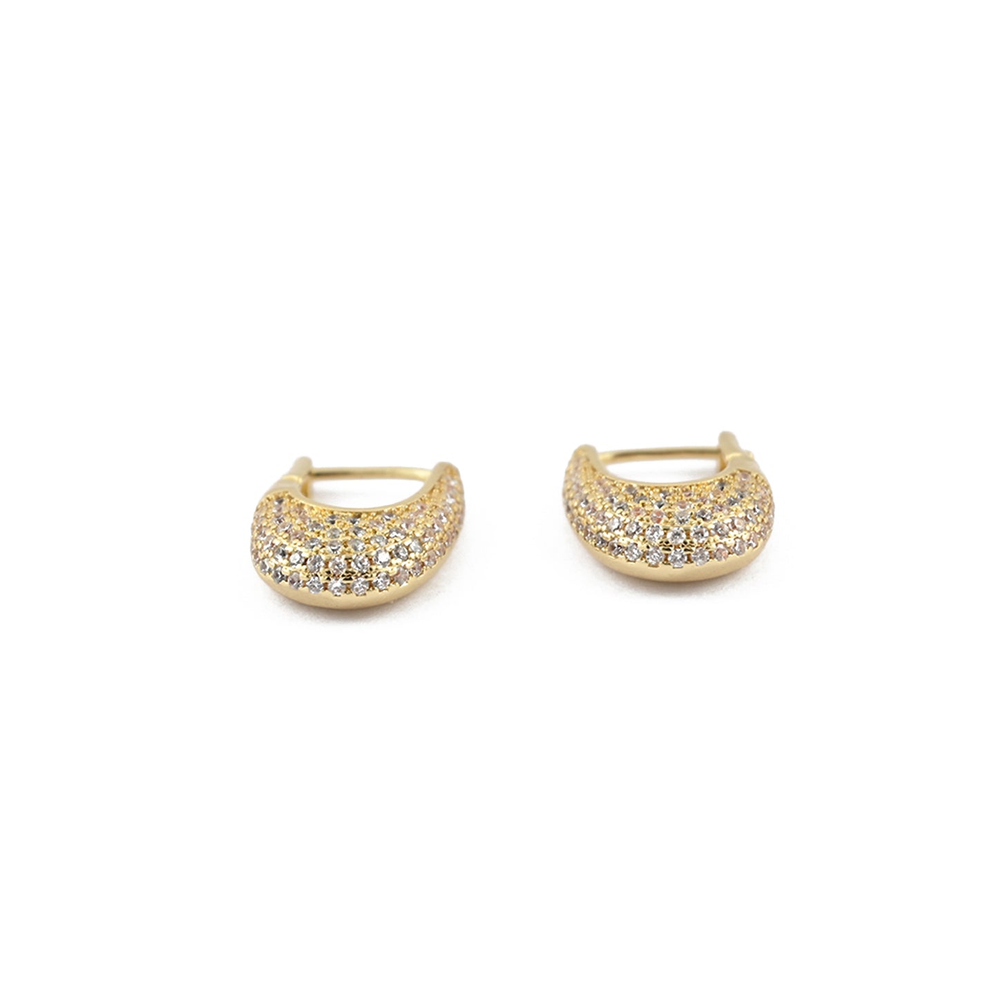 White Radiance Hoop Earrings