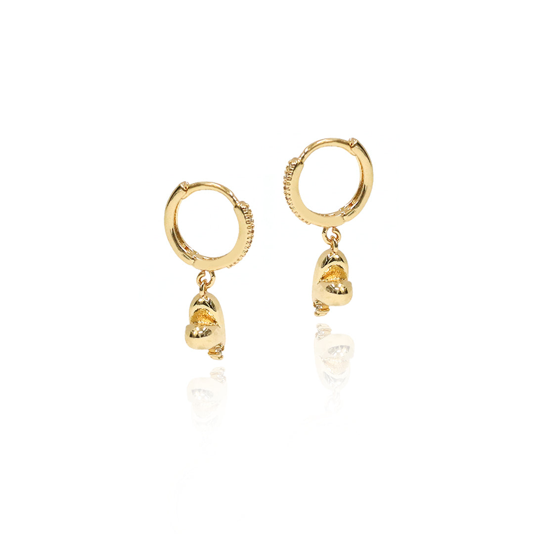 Cherished Heart Hoop Earrings