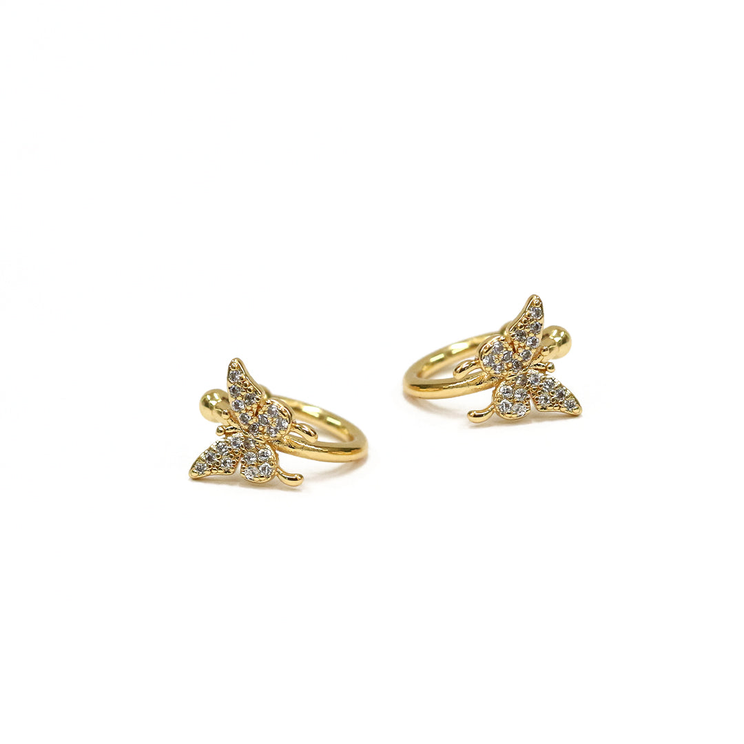 Butterfly Ear Jacket Earrings