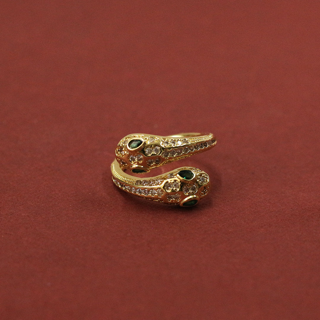 Emerald Gaze Wrap Ring