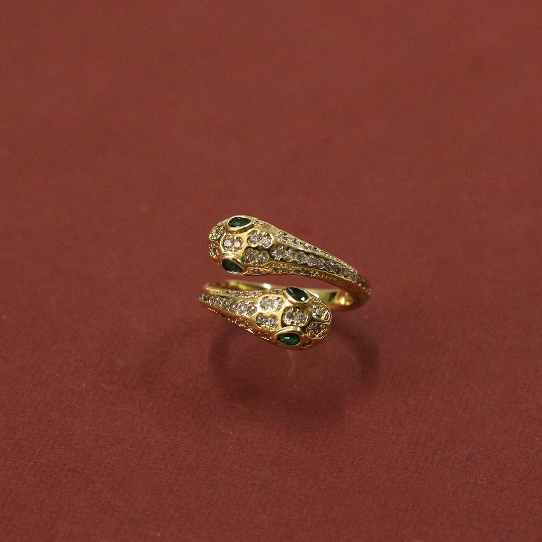 Emerald Gaze Wrap Ring