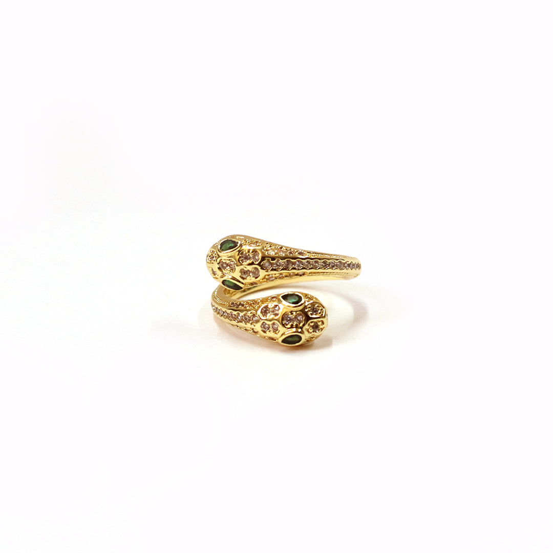 Emerald Gaze Wrap Ring