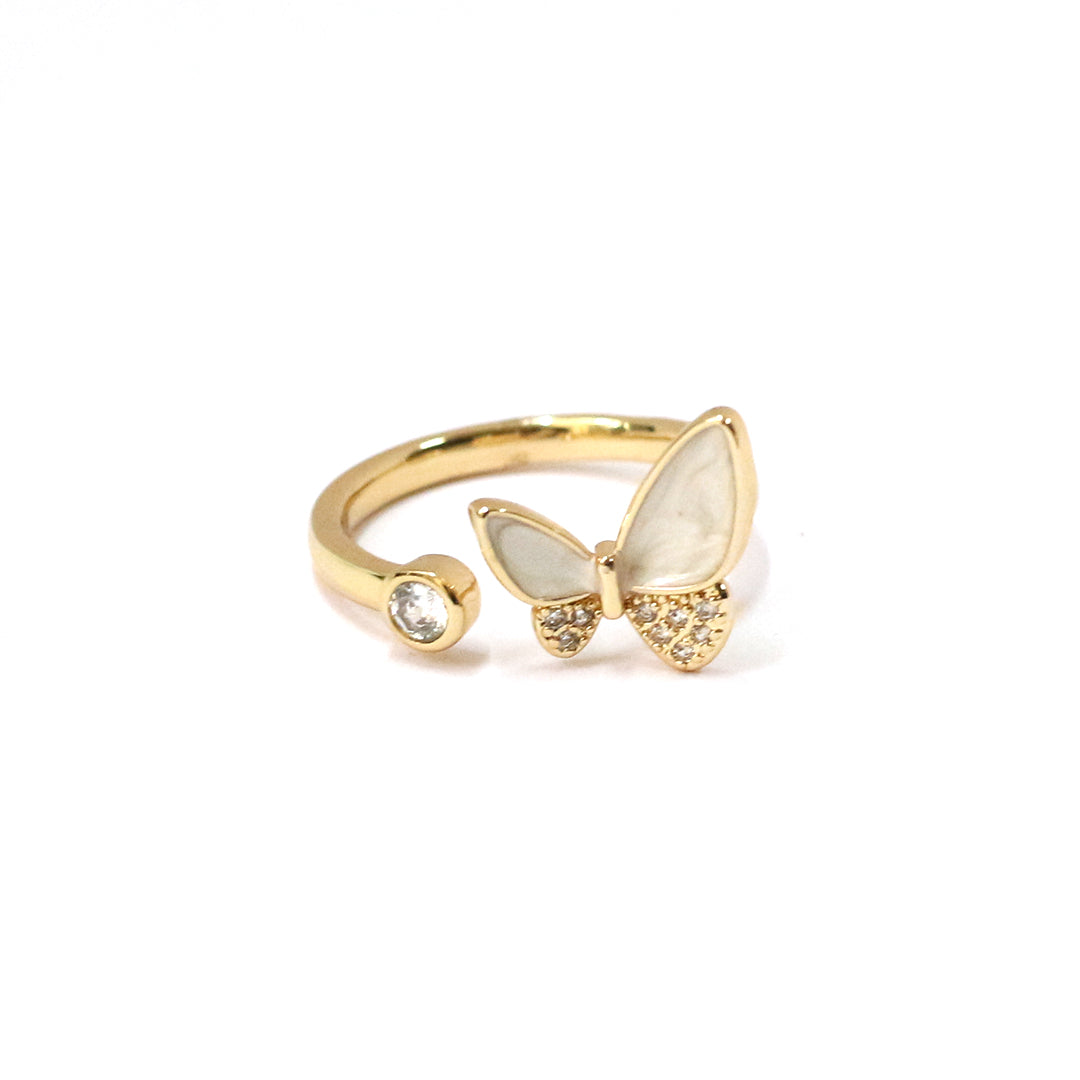 Flutter Gold Butterfly Ring