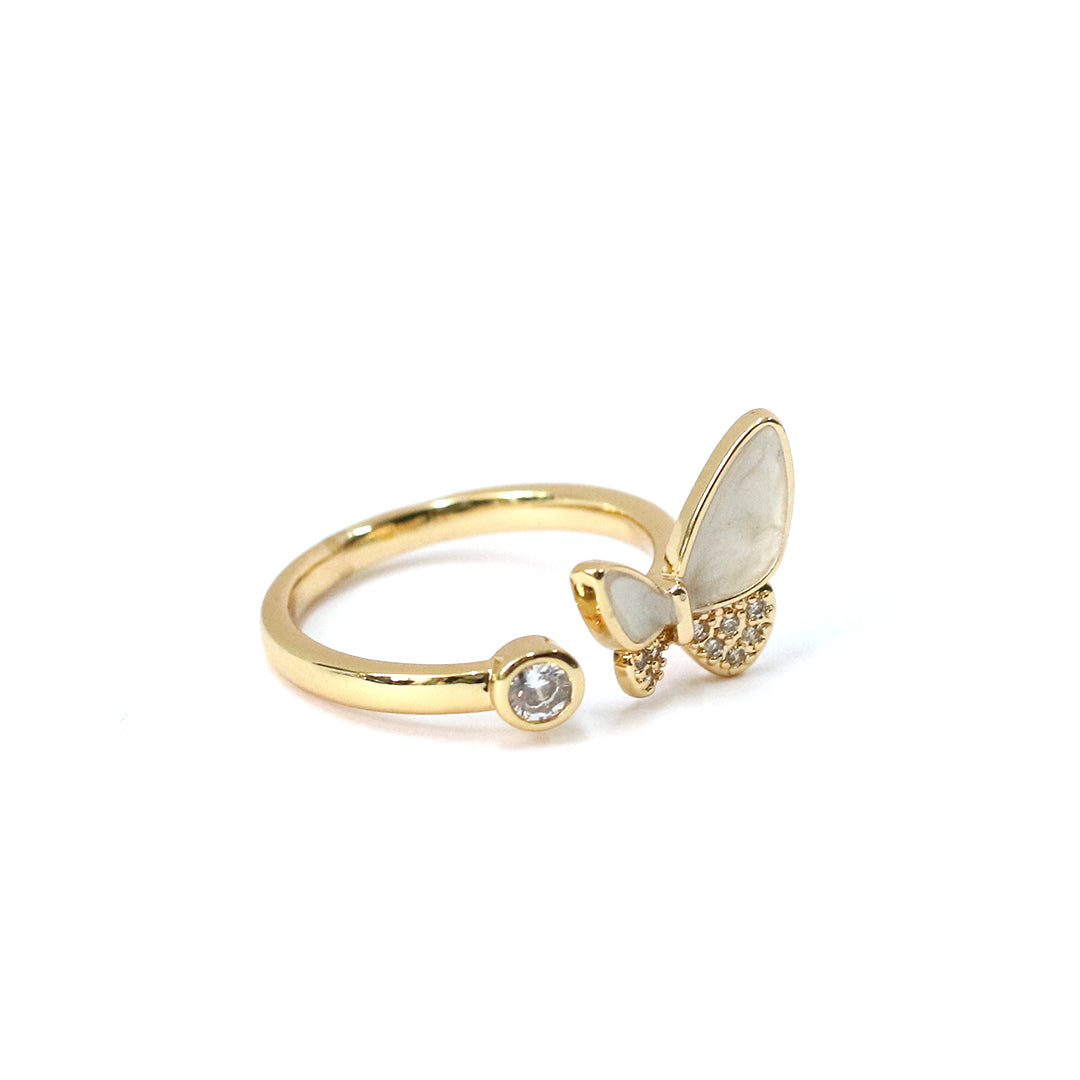 Flutter Gold Butterfly Ring