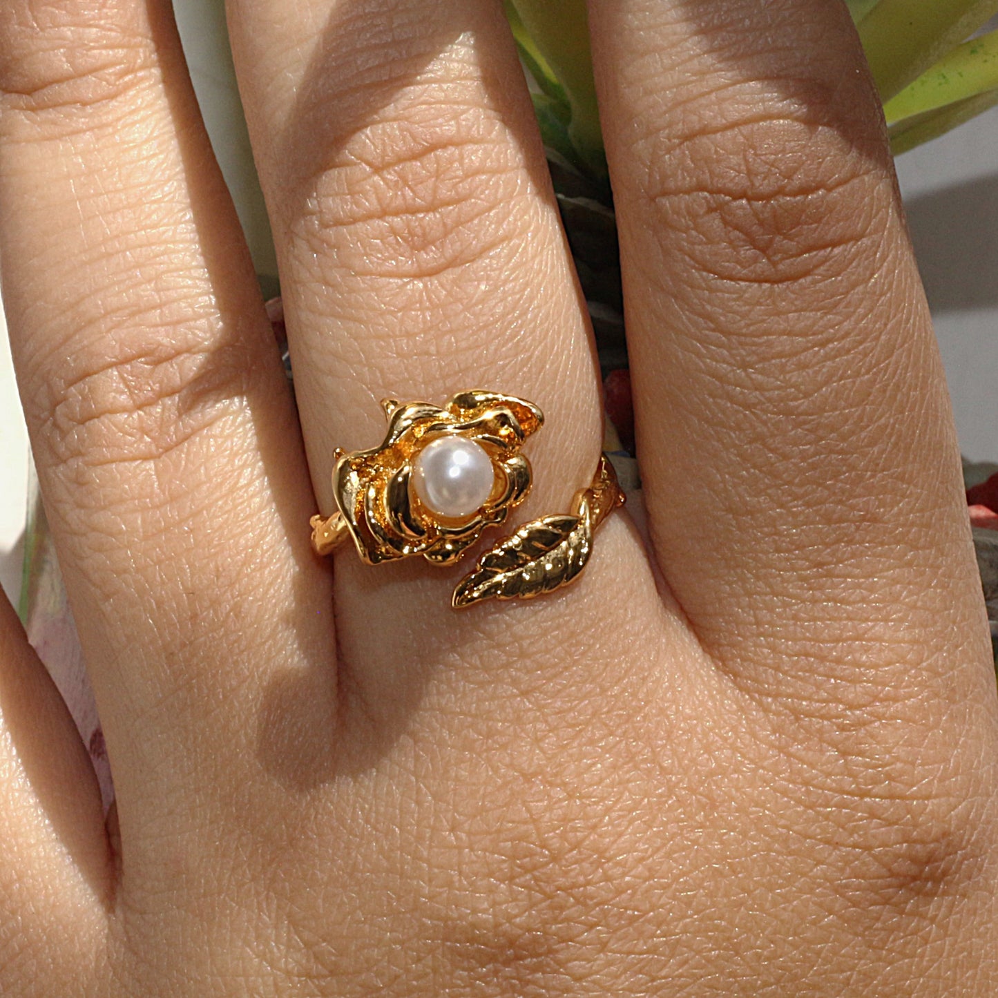 Floral Pearl Ring