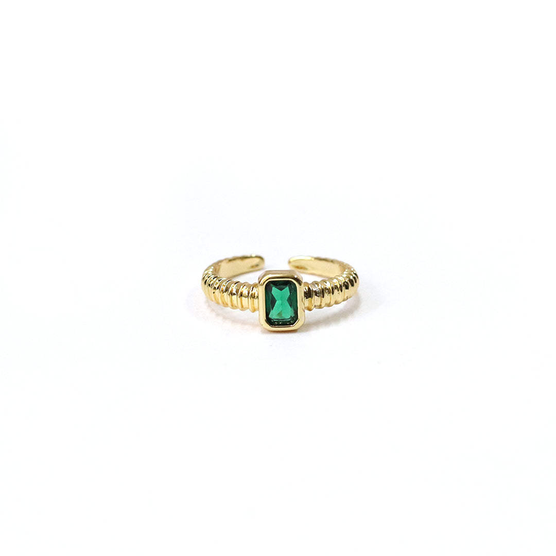 Green Gleam Adjustable Ring