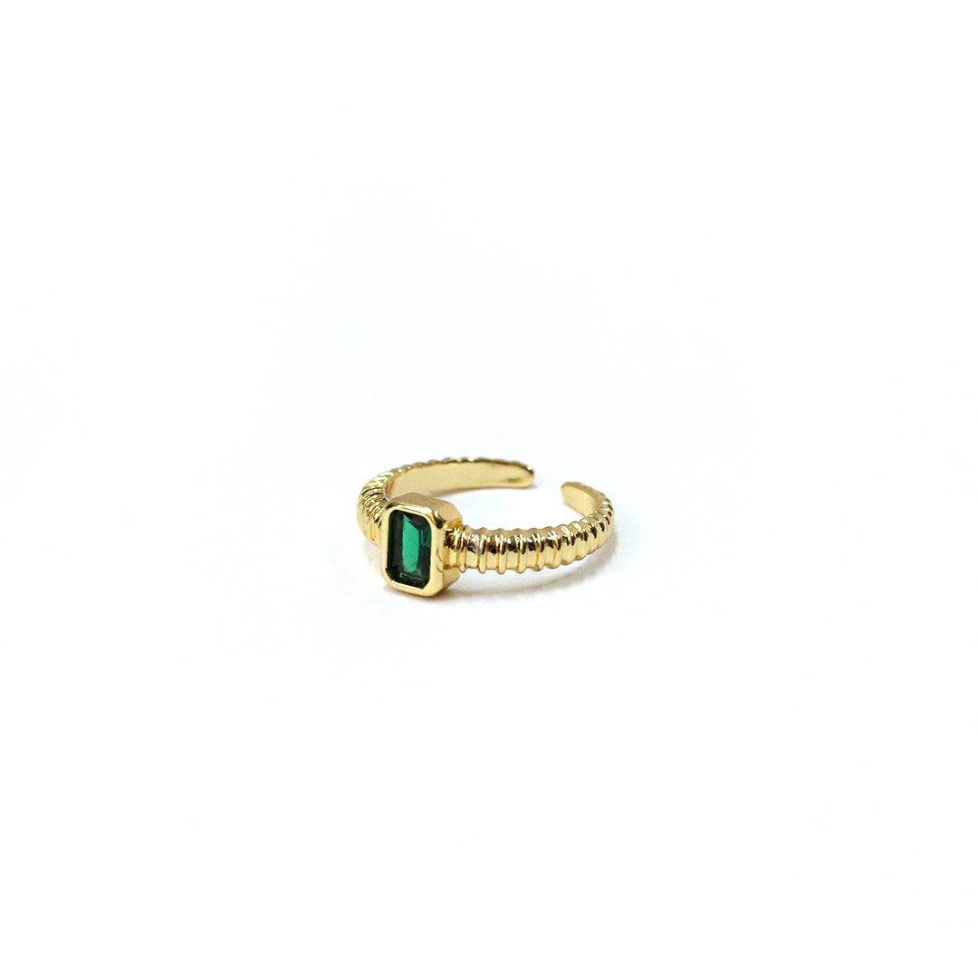 Green Gleam Adjustable Ring