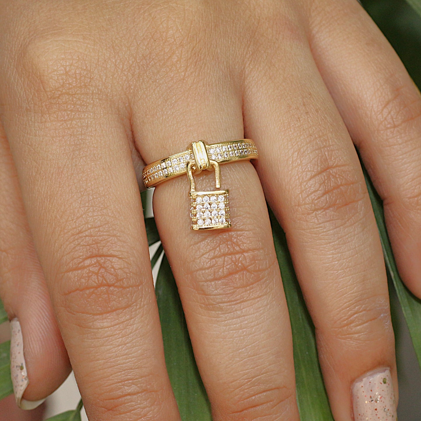 Lock & Luxe Charm Ring