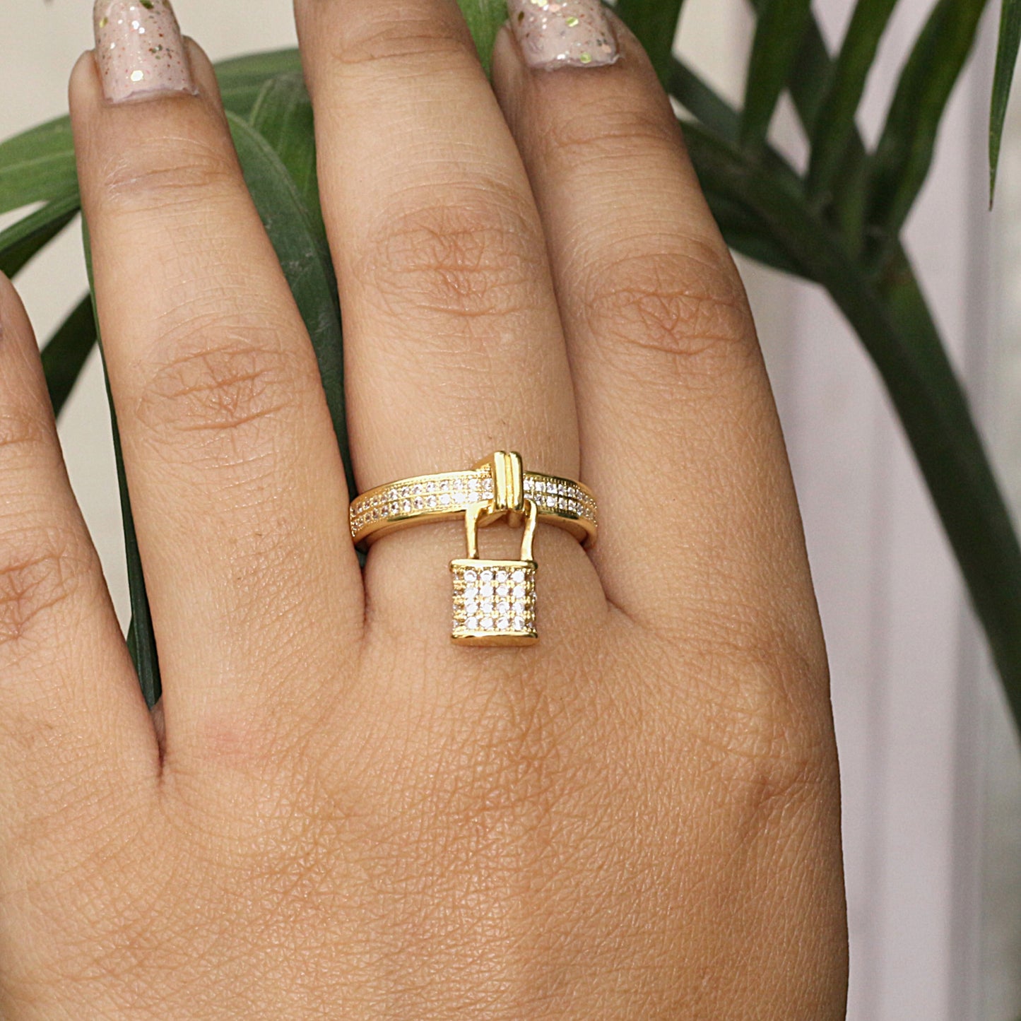 Lock & Luxe Charm Ring