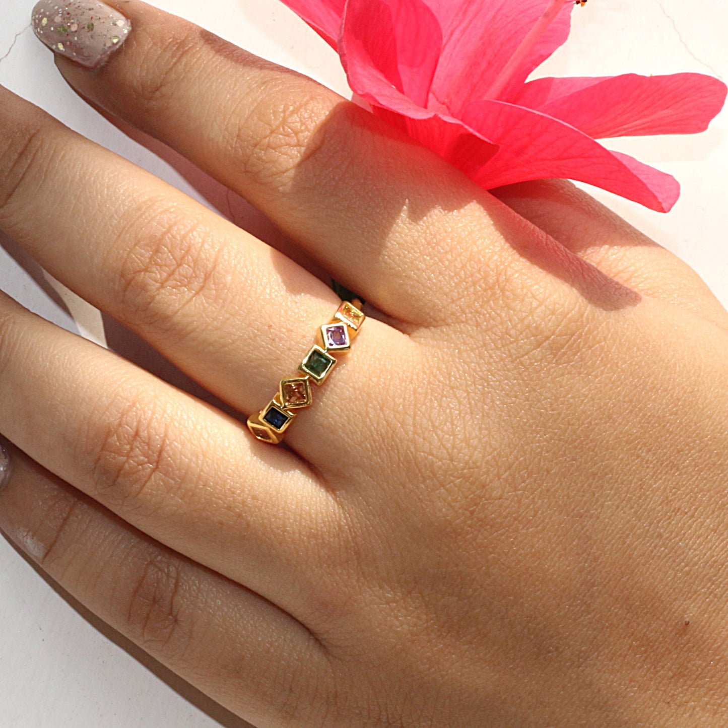 Gilded Prism Ring