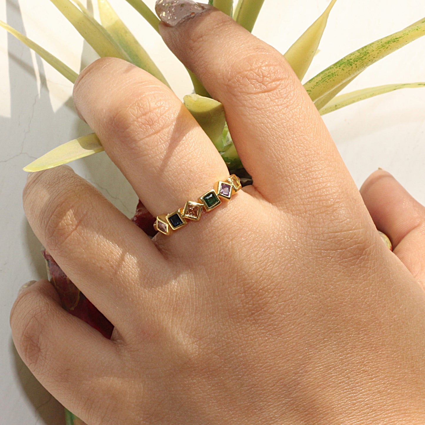 Gilded Prism Ring