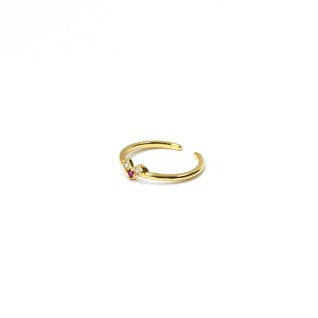 Ruby Glow Heart Ring