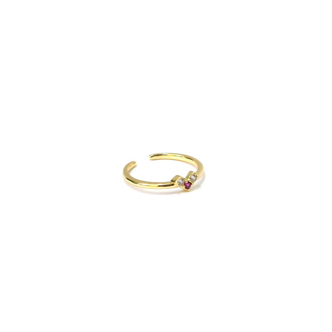 Ruby Glow Heart Ring