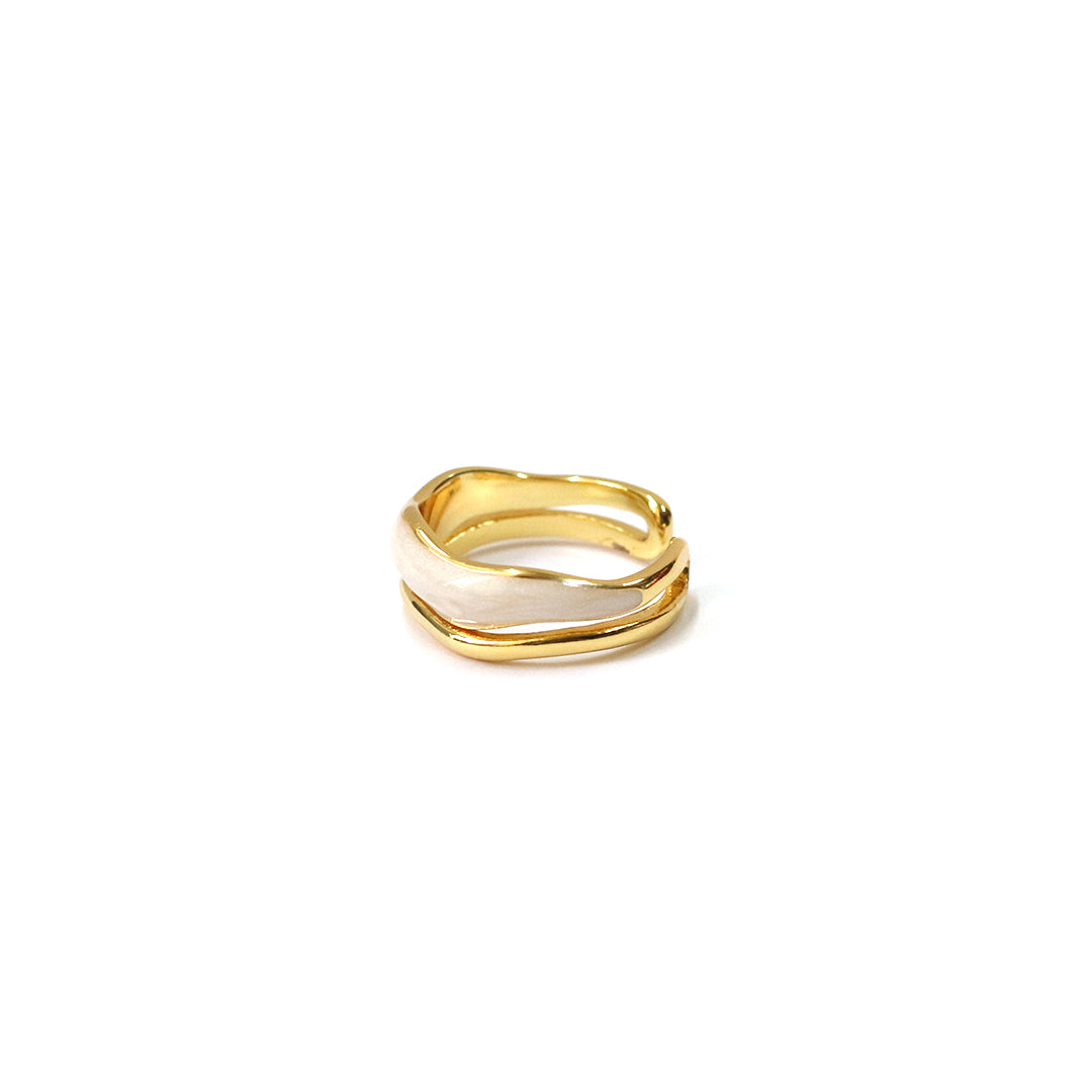 Pearl Drift Enamel Ring