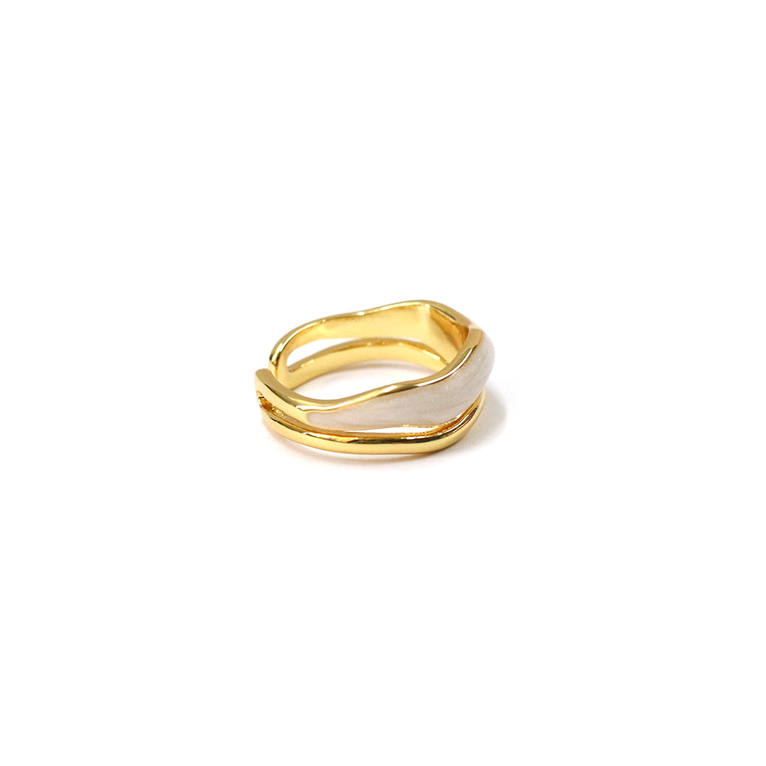 Pearl Drift Enamel Ring