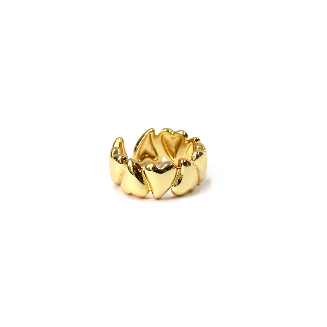 Golden Heart Chain Ring