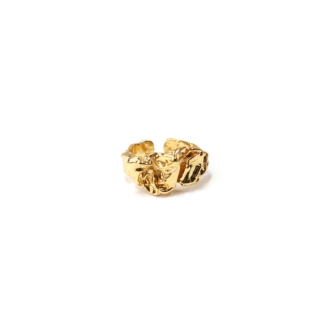 Abstract Gold Drip Ring