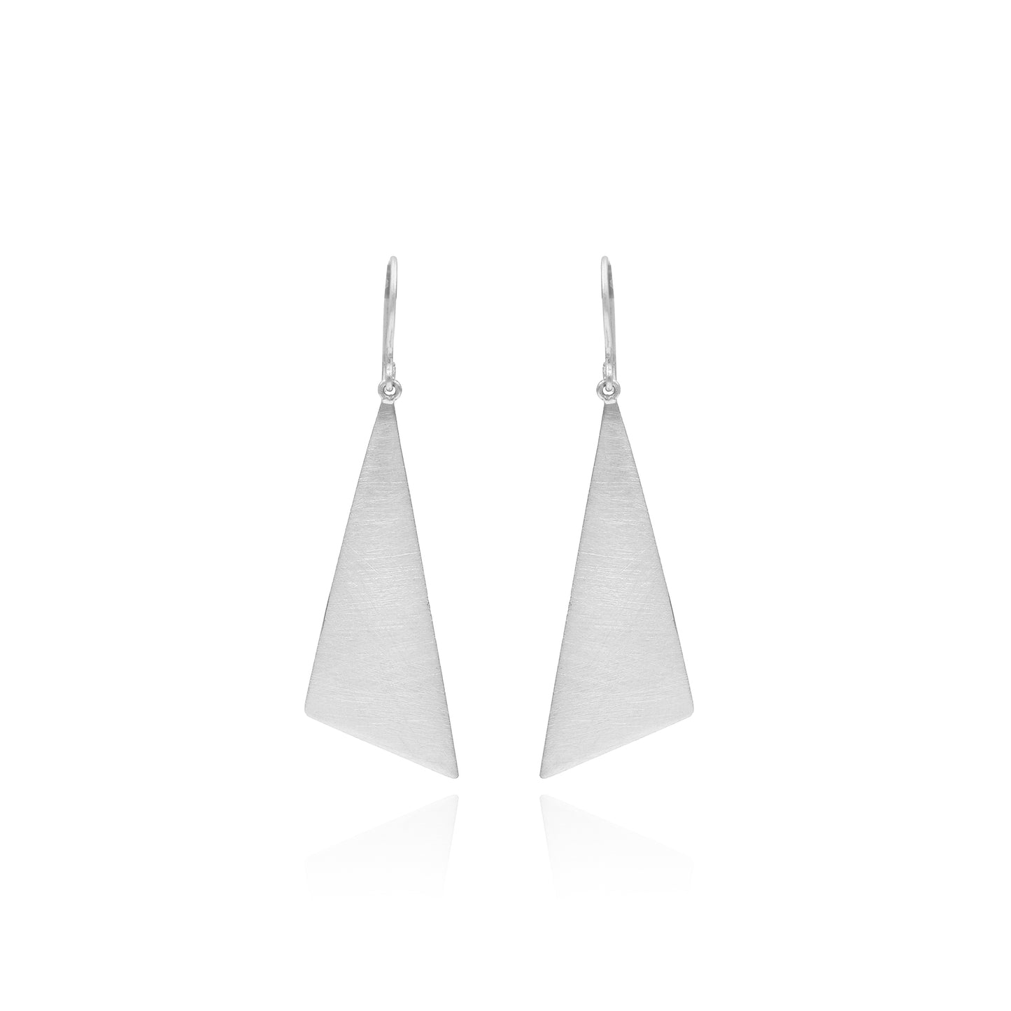 Elongated Triangle Hook Earrings