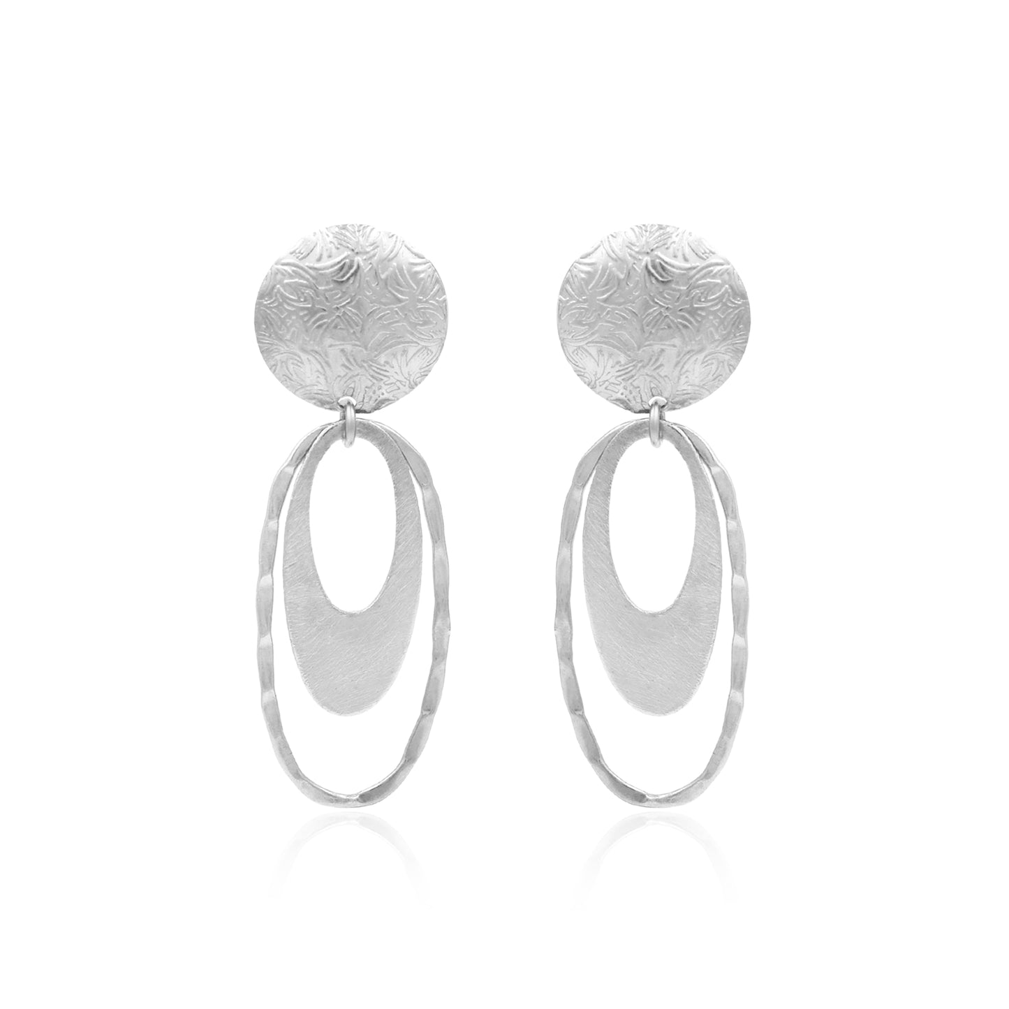 Golden Swirls Stud Earrings