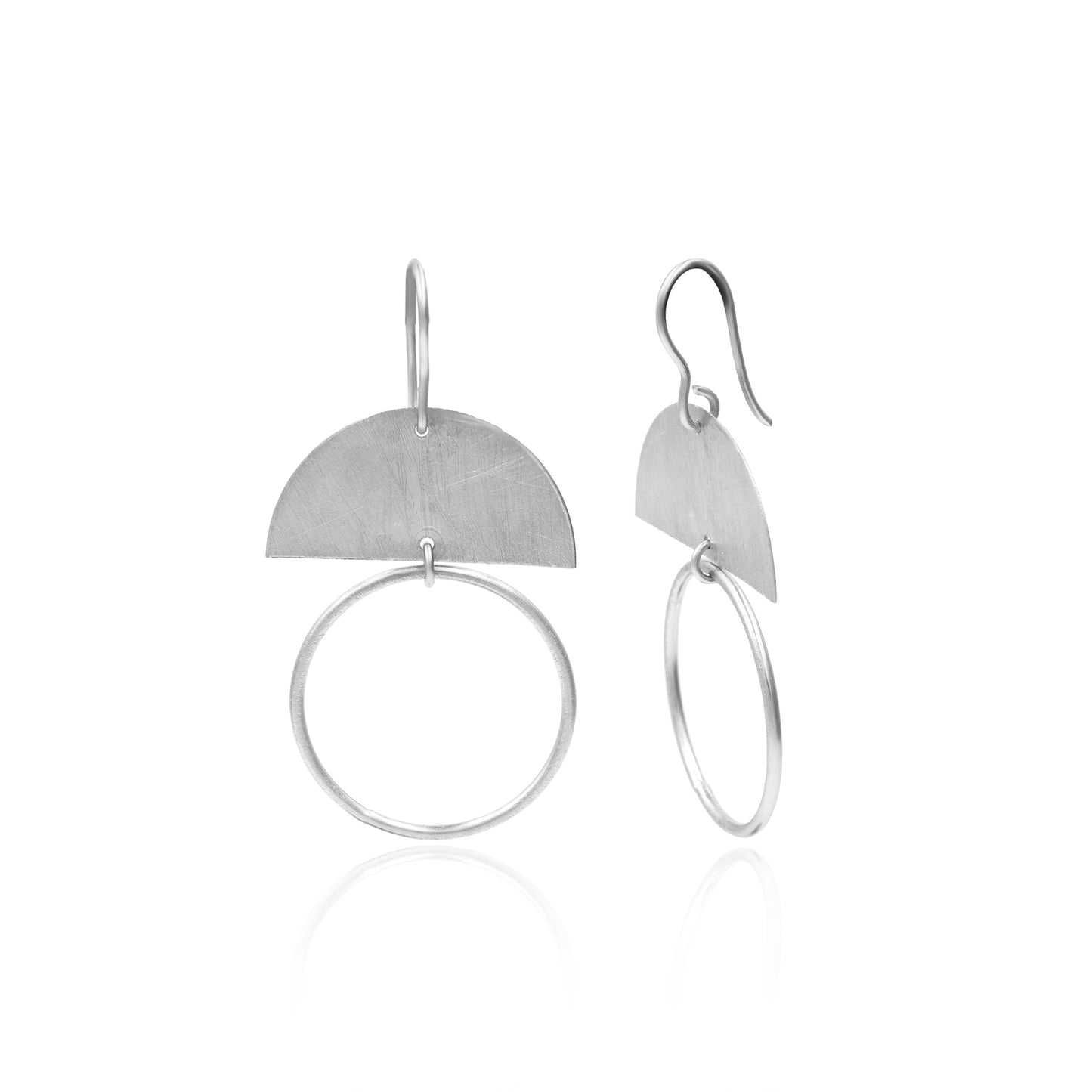 Semi Circle Blushing Hook Earrings