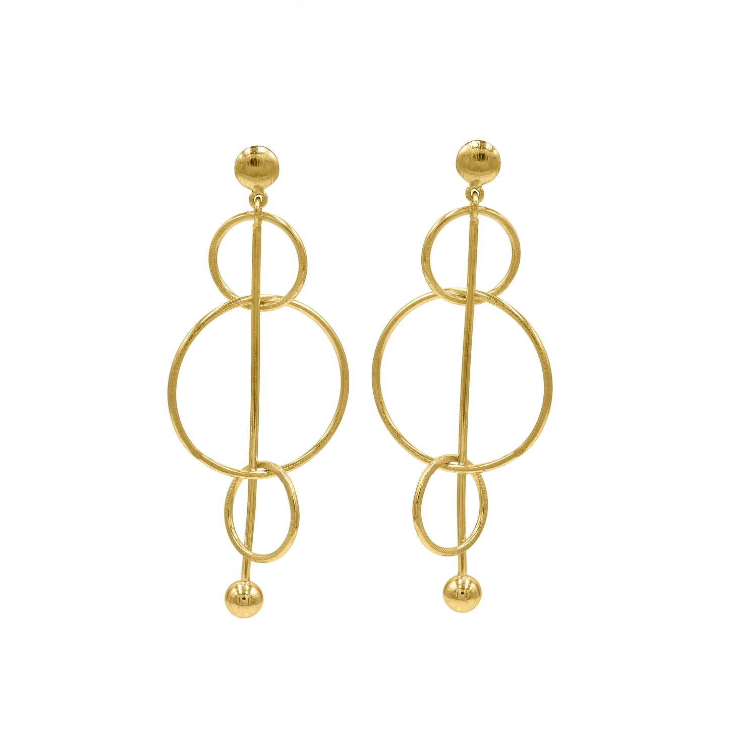 Circle Links Stud Earrings