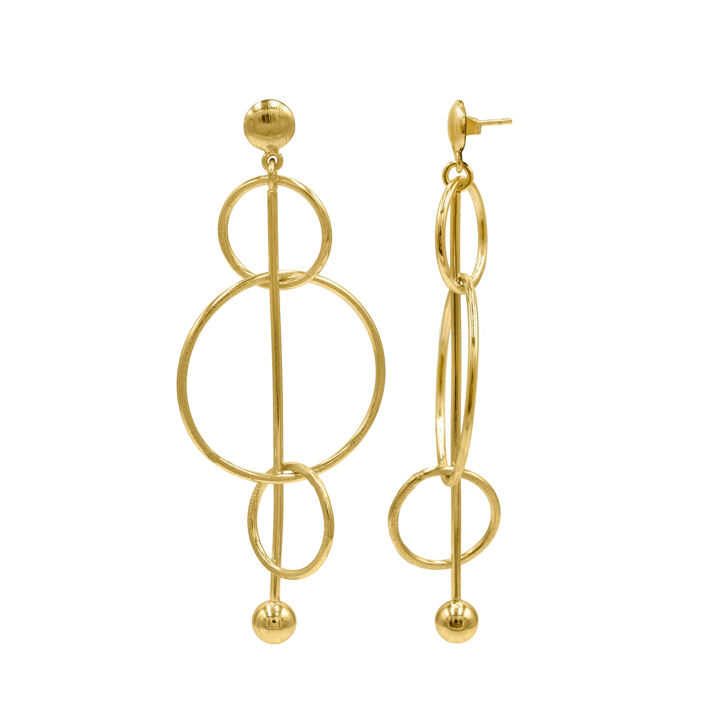 Circle Links Stud Earrings