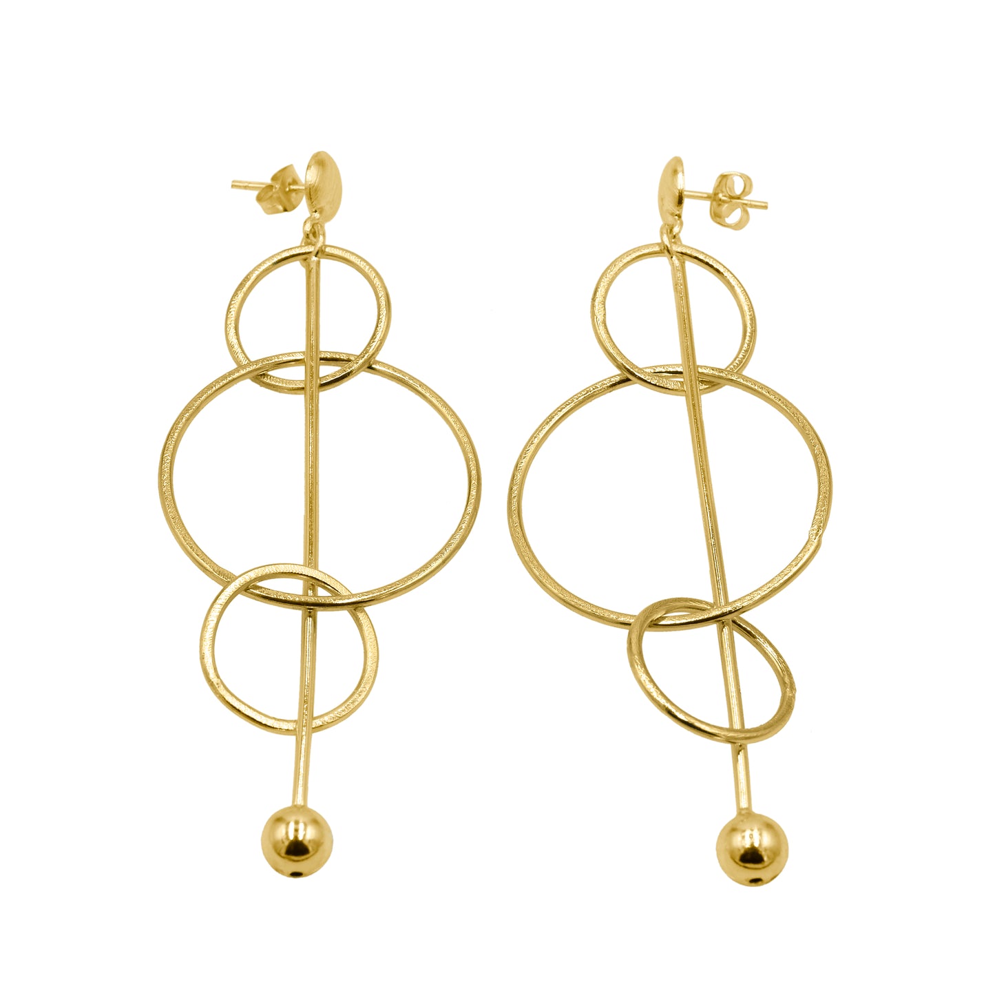 Circle Links Stud Earrings