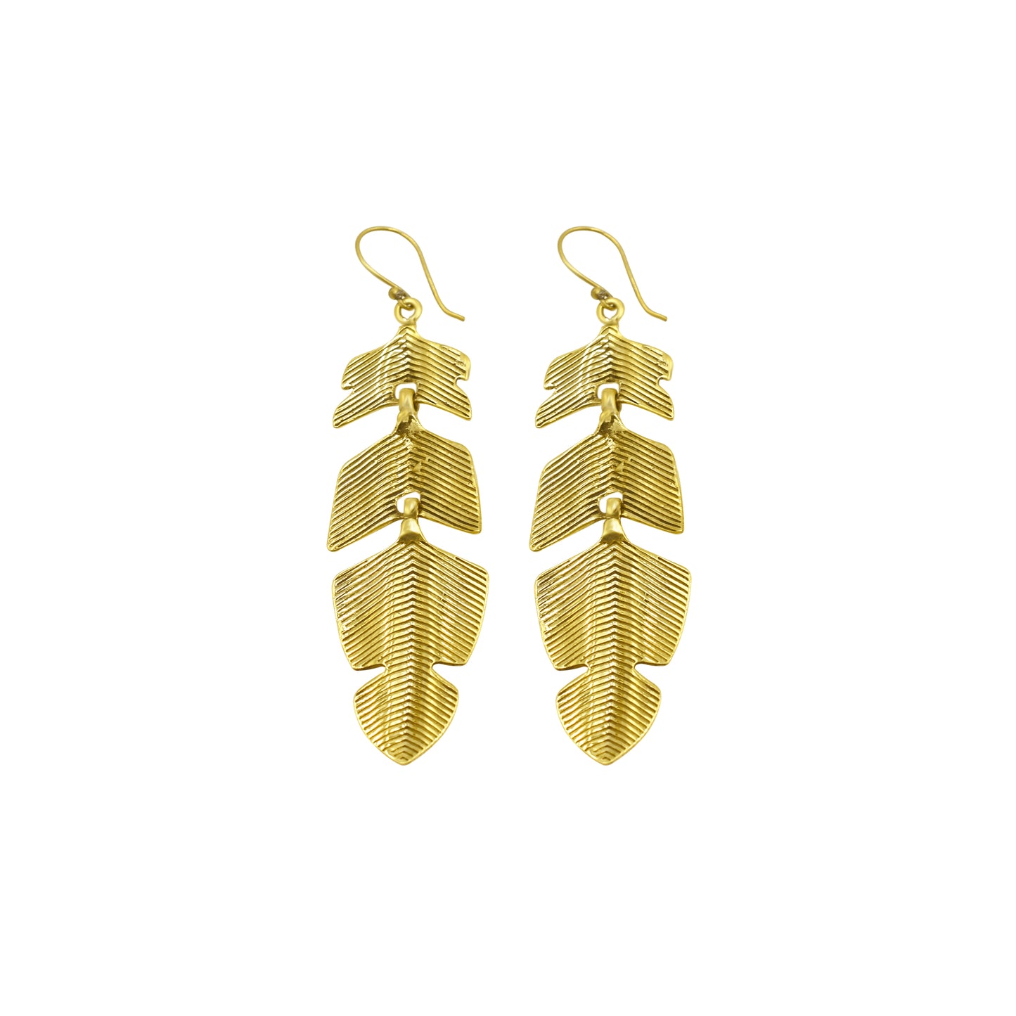 Abstract Leaf Hook Earrings