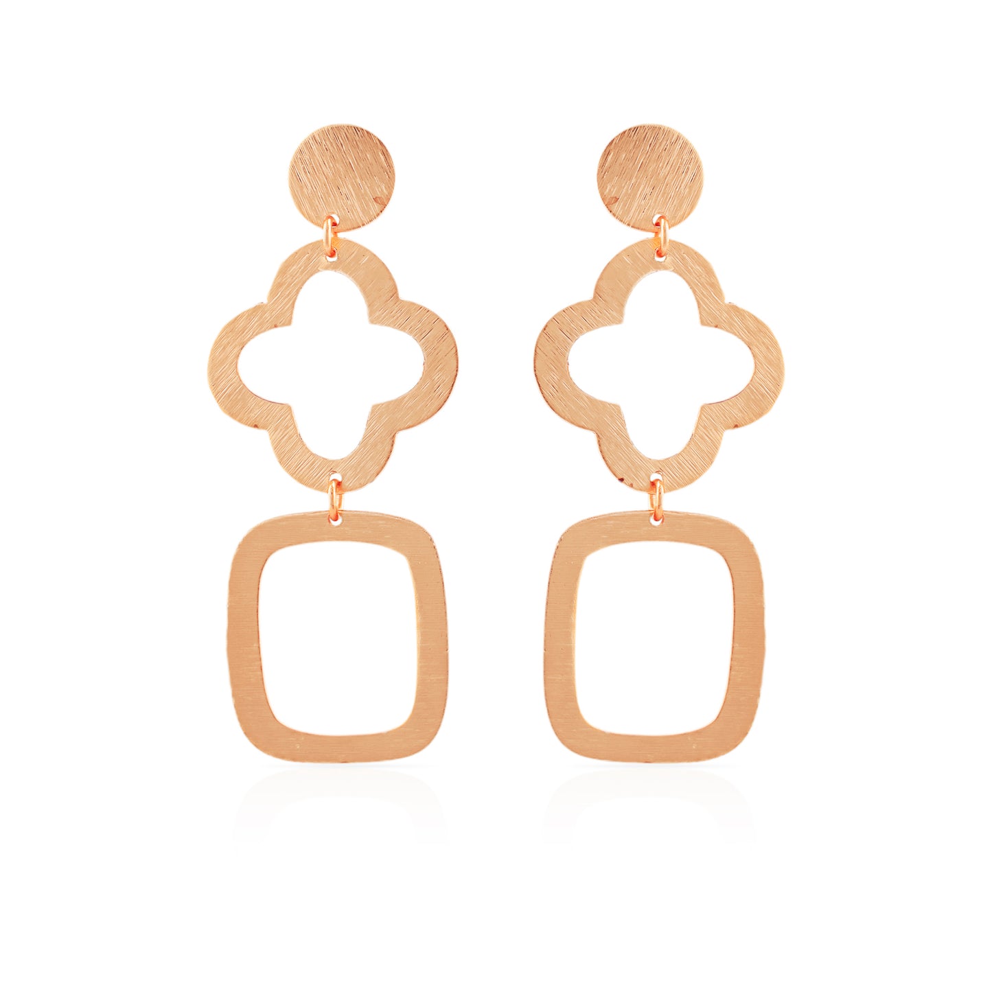 Floral Square Stud Earrings