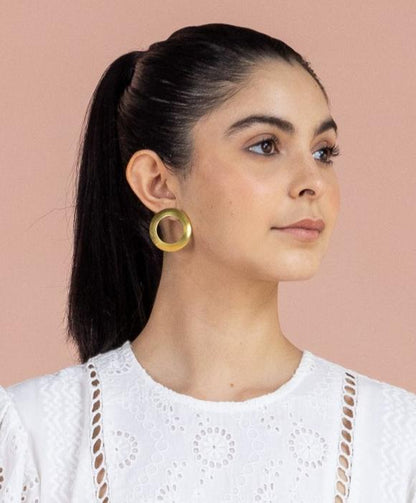 Hollow Ring Stud Earrings