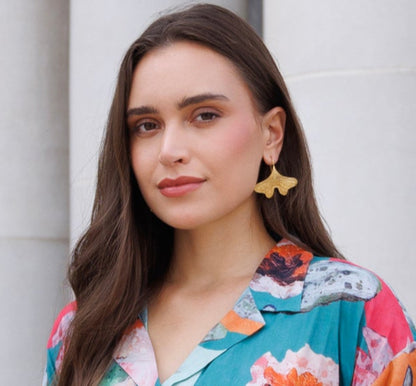 Dry Leaf Hook Earrings