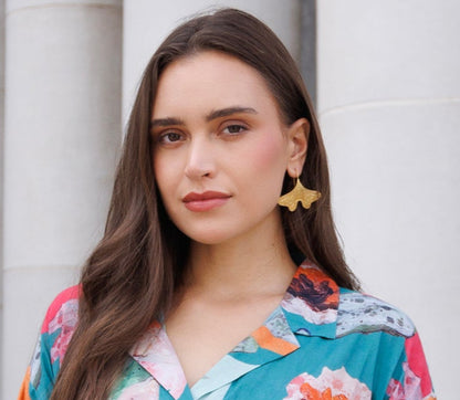 Dry Leaf Hook Earrings