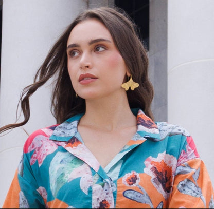 Dry Leaf Hook Earrings