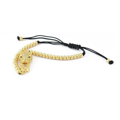 Golden Panther Adjustable Bracelet