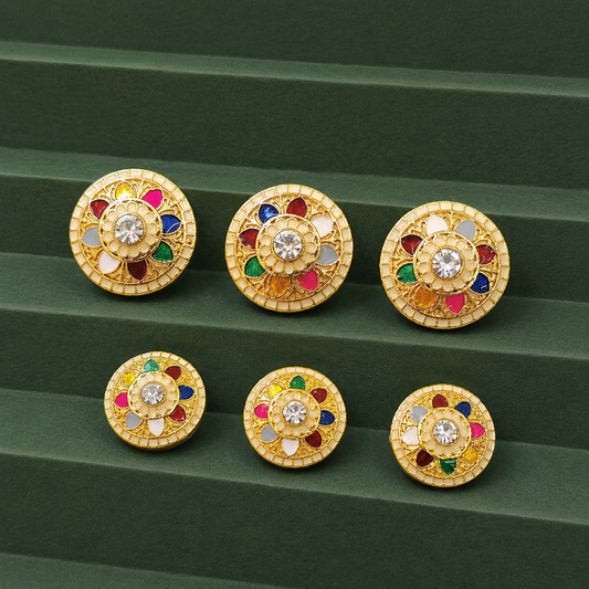 Navrang Rosette Button