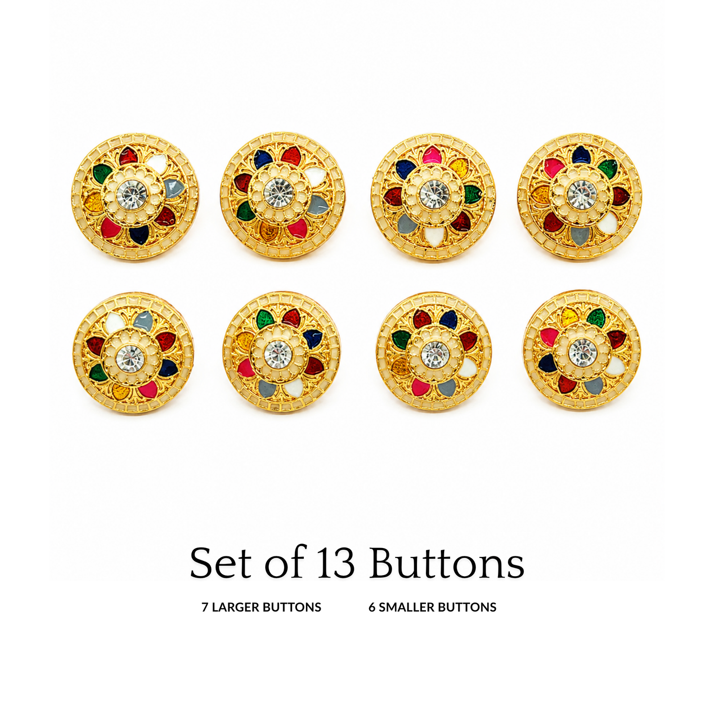 Navrang Rosette Button