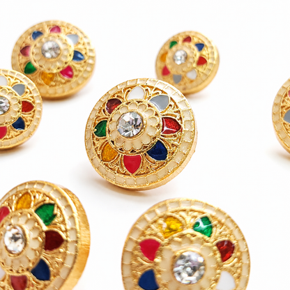 Navrang Rosette Button