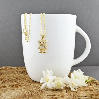 Cute Teddy Bear Necklace