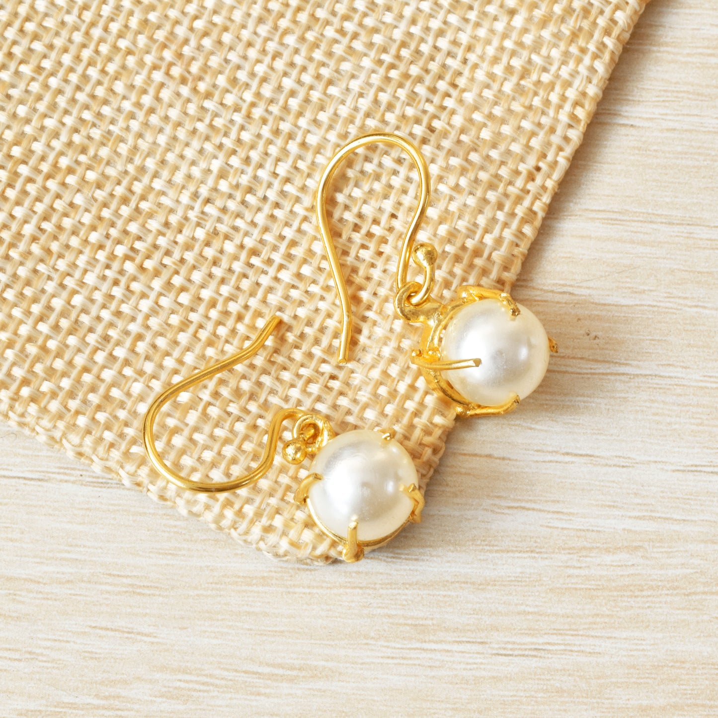 Pearl Drop Hook Earrings