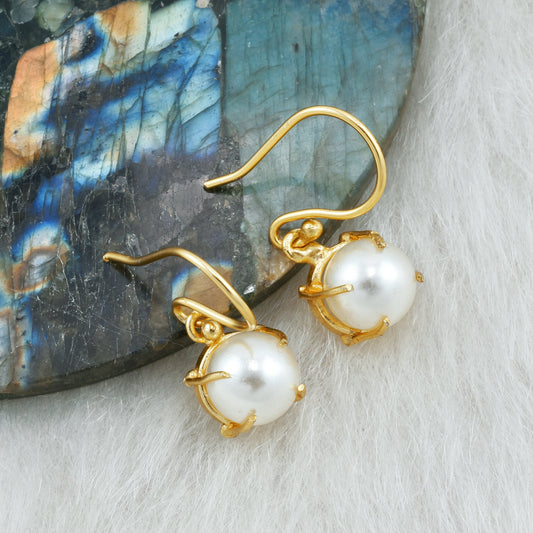 Pearl Drop Hook Earrings