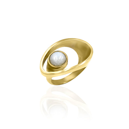 Moonstone Fall Ring