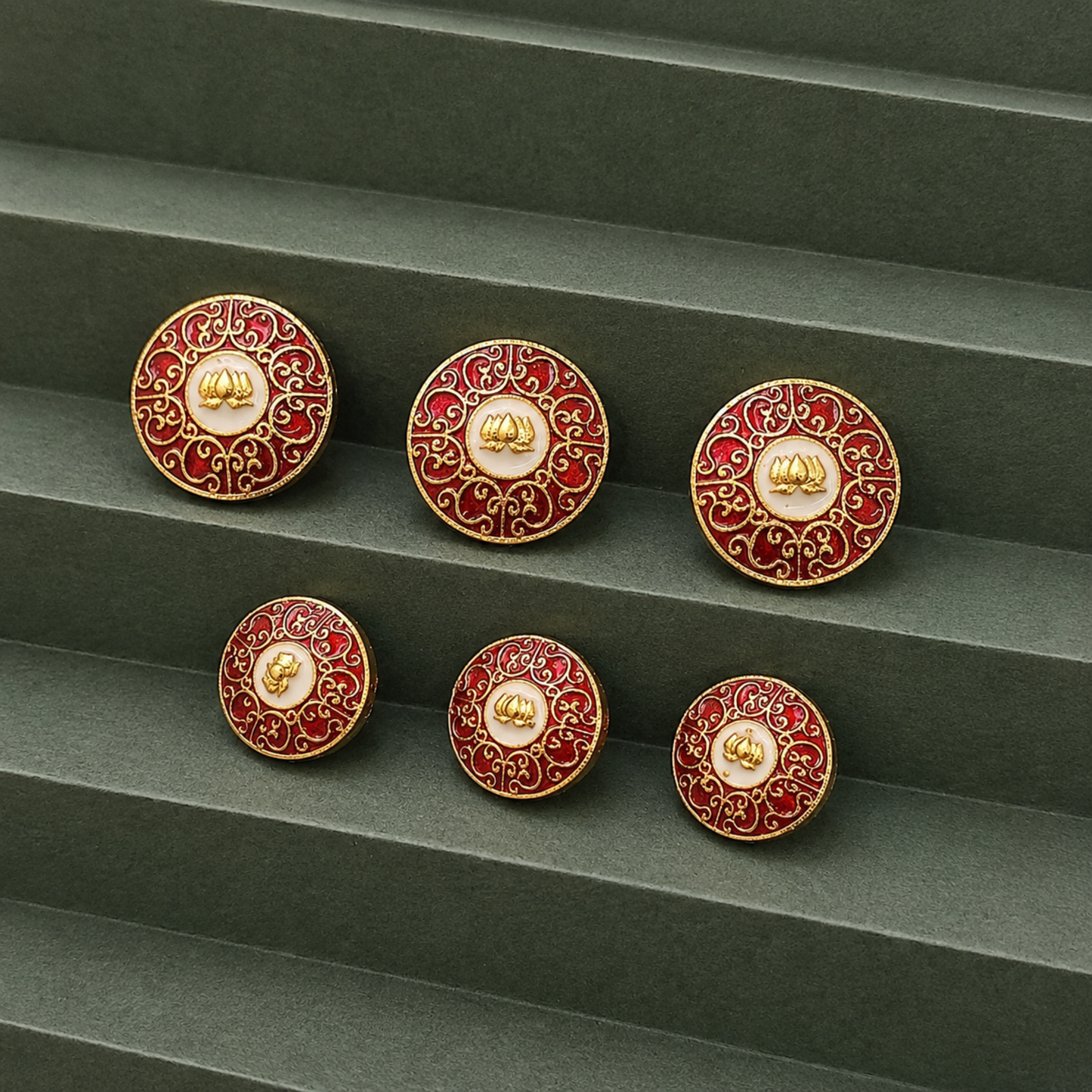 Rosewood Crest Button