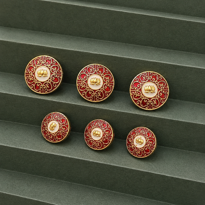 Rosewood Crest Button